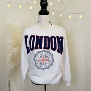 Freeze White and Navy London Sweatshirt